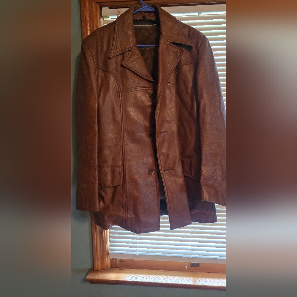 Vintage Brown Leather Jacket